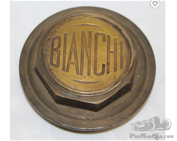 1910's Brass Bainchi Threaded Hubcap