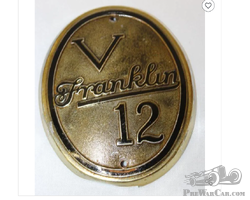 1933-1934 Franklin V12 Crank Hole Emblem Badge