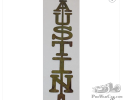 Austin Brass Radiator Emblem Script