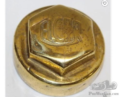 Brass 1910's Elcar Motor Car Co Threaded Hubcap