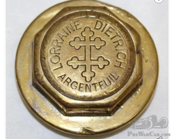 1910's Brass Lorraine Dietrich Threaded Hubcap