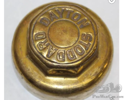 Brass 1910's Stoddard Dayton Threaded Hubcap