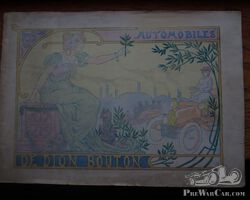 De Dion Bouton car catalog april 1903