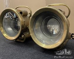 Vintage Lucas Duplex headlamps