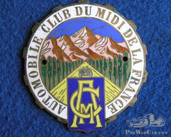 Enameled Badge Automobile Club of the South of France