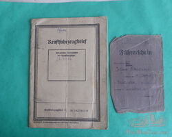 Opel P4 Kraftfahrzeugbrief B,36 und Führerschein vom Besitzer