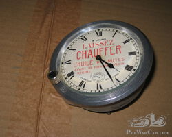 Jaeger Paris 8 Jour Cream Dial Car Clock Avions Voisin or Bugatti