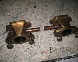 Pair of Bronze Manifold Extensions 35mm Solex