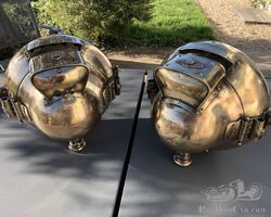 XXL pair of Blériot headlight model 100AA patent 1904