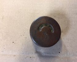 Early 1900 km counter for mounting on front hub