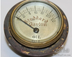 Stoddard Dayton Brass Oil Pressure Gauge