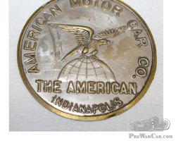1906-1911 American Underslung Motor Car Co Hubcap Emblem Badge