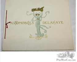 1908 Delahaye Automobiles Sales Brochure Book