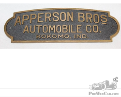 1905-1908 Apperson Brothers Brass Emblem Badge