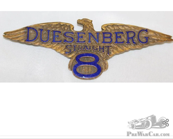 Duesenberg Straight 8 Radiator Emblem Badge