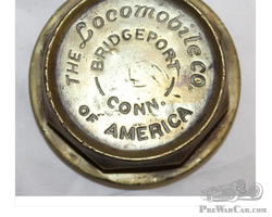Brass Locomobile Automobile Threaded Hubcap