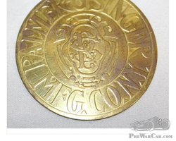 1910-1914 Palmer Singer Brass Hubcap Emblem Badge