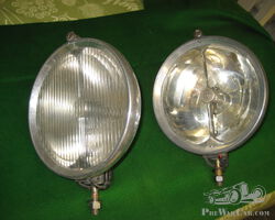 Marchal Matching Pair of 200mm Headlamps - Complete and Superb Condition