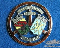 Enameled Badge Automobile Club de Lorraine