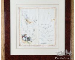 Rare Brooklands era autographs on ladies’ silk scarf owned by Mrs George Duller (Bessie), circa late 20’s