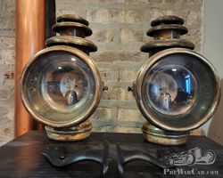 A GREAT Pair of c.1906-1911 Large Brass Sidelamps