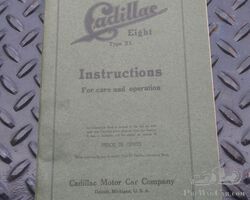 1915 ORIGINAL CADILLAC OPERATIONS MANUAL