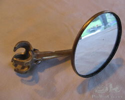 SOLD Edwardian round rearview mirror