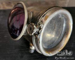 Early Brass and Nickel CM Hall Model 5 "Helmet" Tail Light