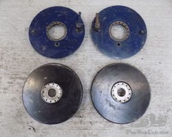 Bugatti Type 35A 37 330mm Rear Brake Drums and Complete Backplates