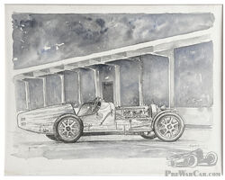 Bugatti Type 35 à Montlhéry, par Jean-Marie Guivarc’h
