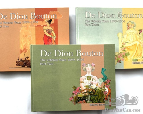 De Dion Bouton: The Veteran Years, 1899-1904. Una nuova pubblicazione in tre volumi sull'azienda, sui veicoli passeggeri e commerciali.