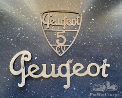 Peugeot and Peugeot 5cv badge