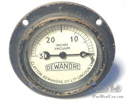 Dewandre vacuum gauge 0-30