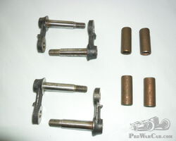 Austin Seven Front spring shackle & bush set