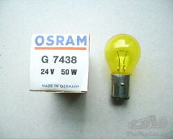 NOS Osram G7438 24Volt Yellow Bulb