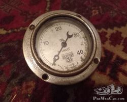 Nice vintage Smiths silver faced 0-40 oil pressure gauge with flanged rim suit various cars or vscc specials