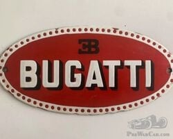 Bugatti enamel sign