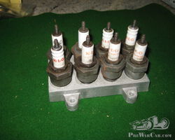 Bugatti 8 Cylinder Spare Spark Plug Holder with Plugs