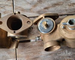 Pair of 40 mm Solex type barrel throttle carburettors