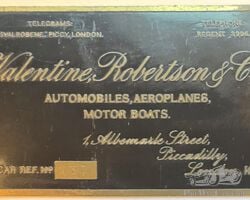 Valentine Robertson & co of London dealer plate / plaque