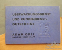 Opel 1,3 Kundendienst Heft von 1934