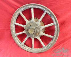Rear wooden Wheel for chain transmission