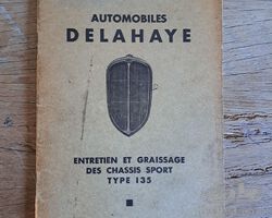 SOLD - Automobiles Delahaye 'Entretien et Graissage des Chassis Sport Type 135'
