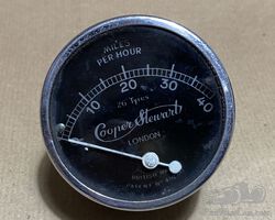 Vintage Cooper Stewart of London 0-40 mph Speedo for 26 inch Tyres