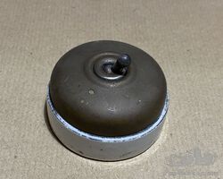 Veteran or Edwardian Car Brass and Porcelain Switch.