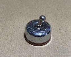 Small Chrome Dashboard Switch for a Vintage Car