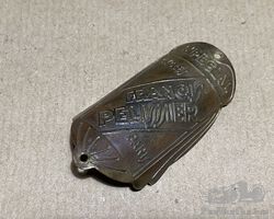 Vintage Francis Pelisser Brass Bicycle Badge