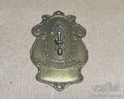 Veteran French Cycles Bicycle Badge. Blank and unstamped.
