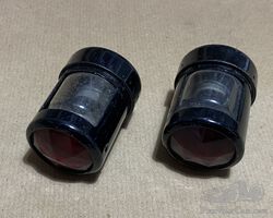 A Pair of New Old Stock 1930's Rear Numberplate and Tail Lamps