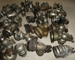 Carbide and candle bicycle-lamps and parts